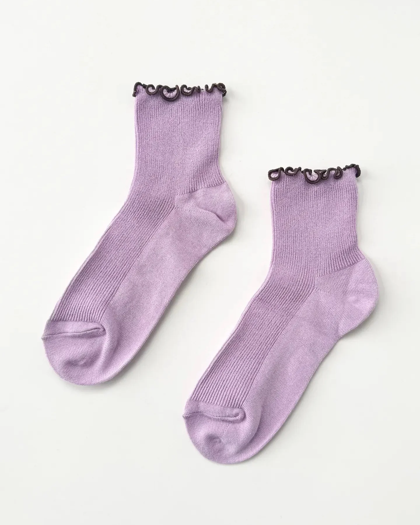 The Petite Ruffled Modal Socks