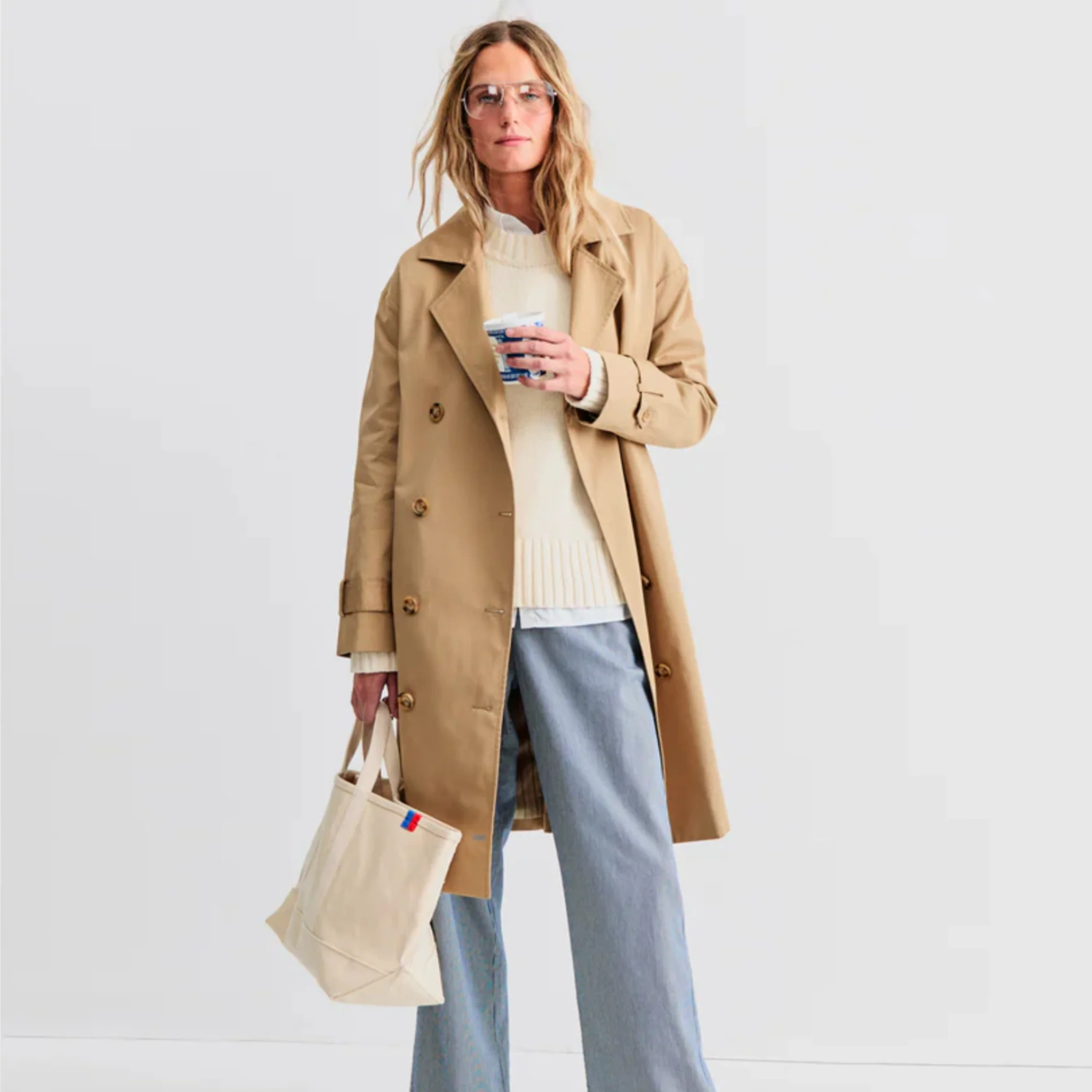 The Rox Oversized Trench Coat (Khaki) - Image 2