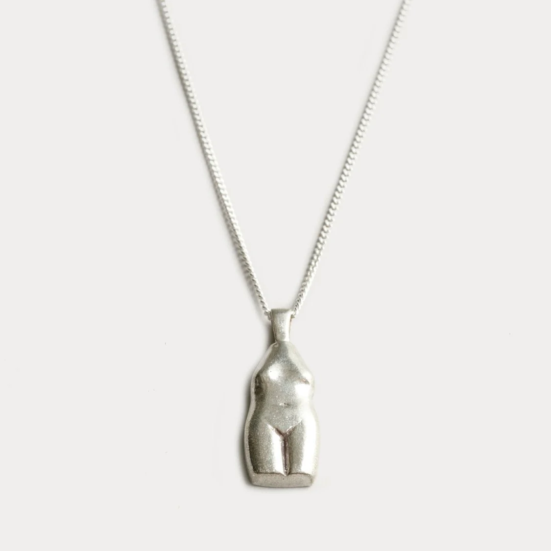 The Woman Vase Necklace (Silver)