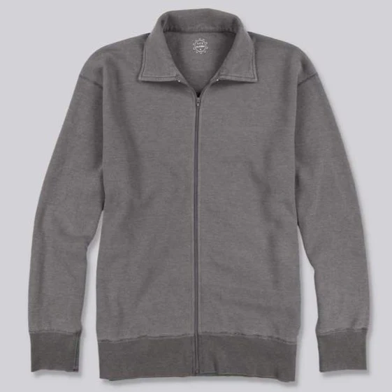 Thermal Pointelle Zip Cardigan (Black)