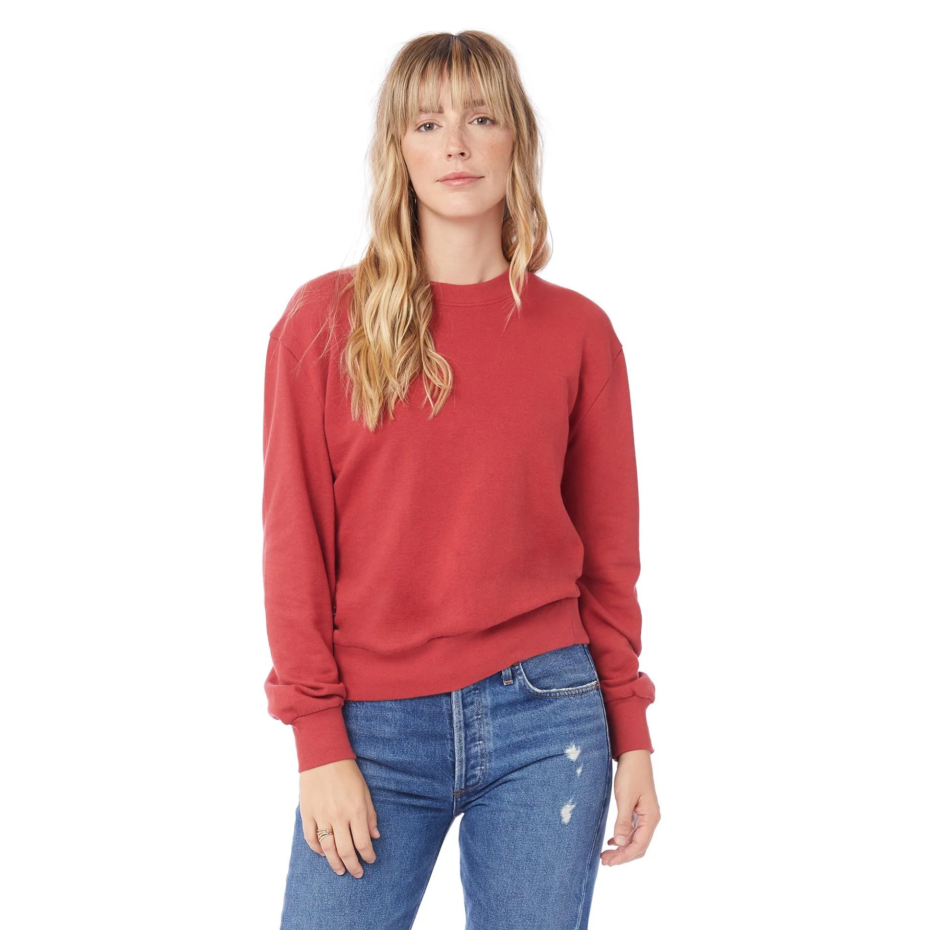 Throwback Washed Terry Sweatshirt (Faded Red)