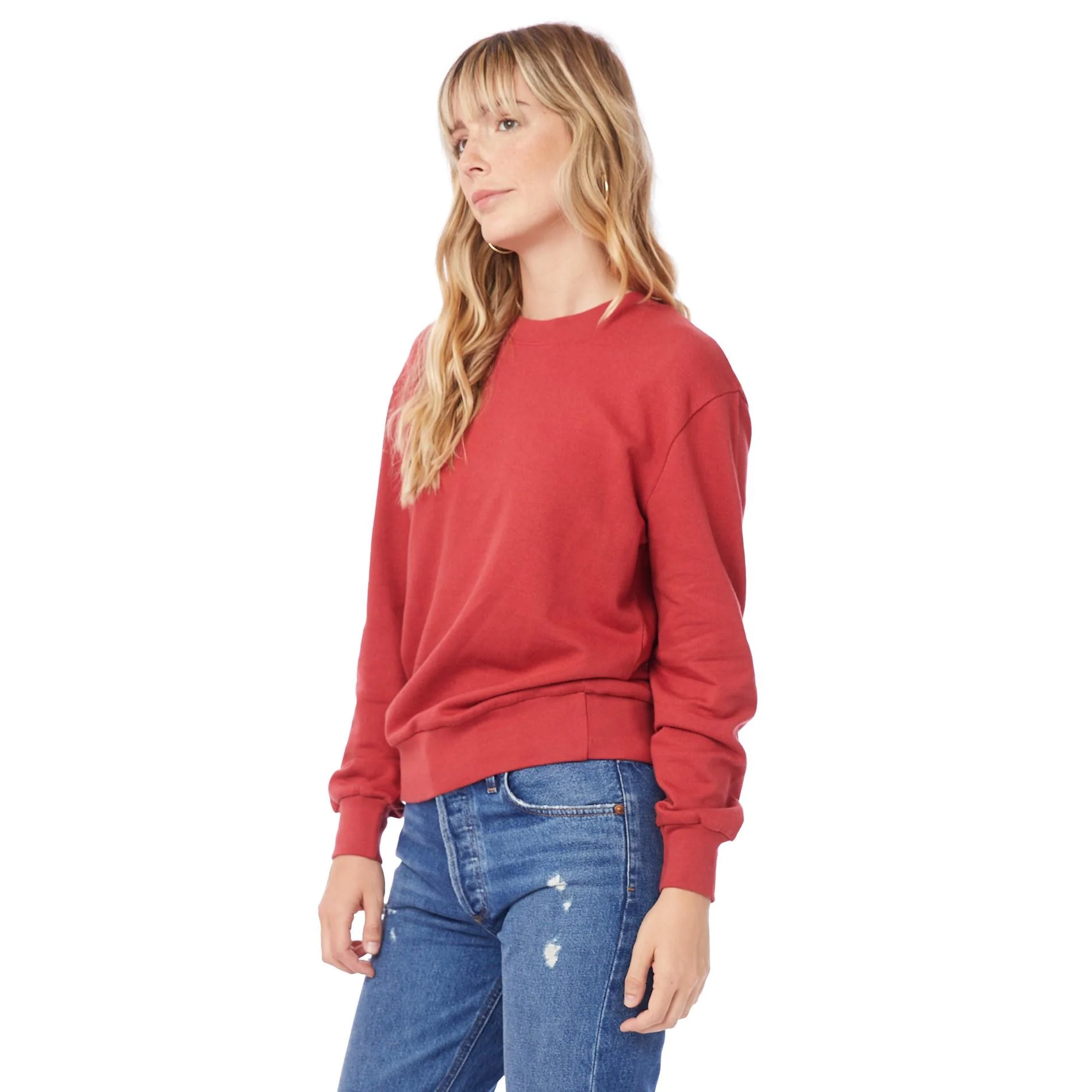Throwback Washed Terry Sweatshirt (Faded Red) - Image 2