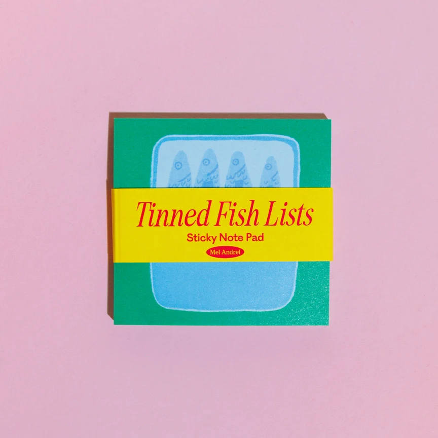 Tinned Fish Lists Sticky Notes