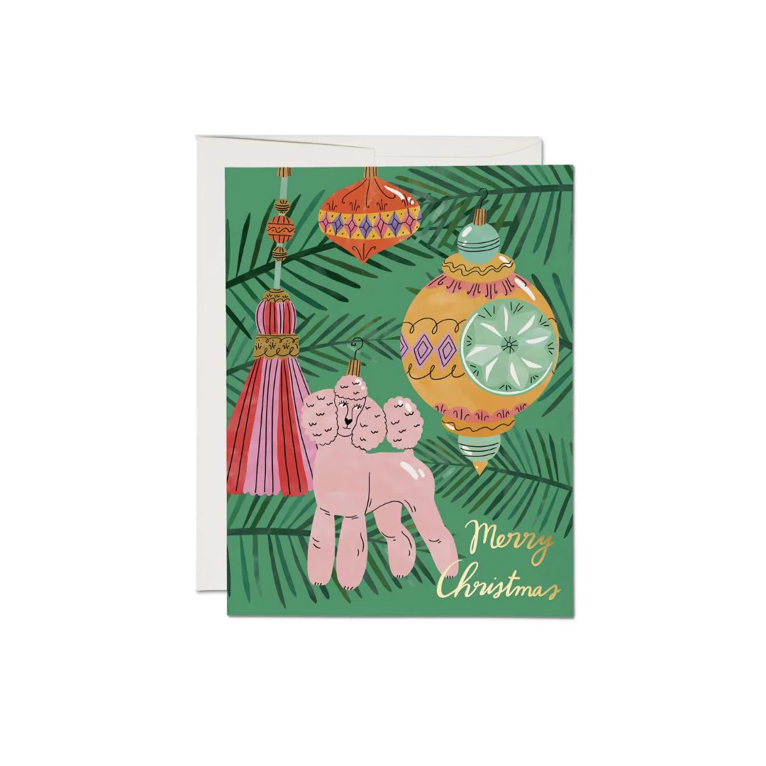 Christmas Poodle Card