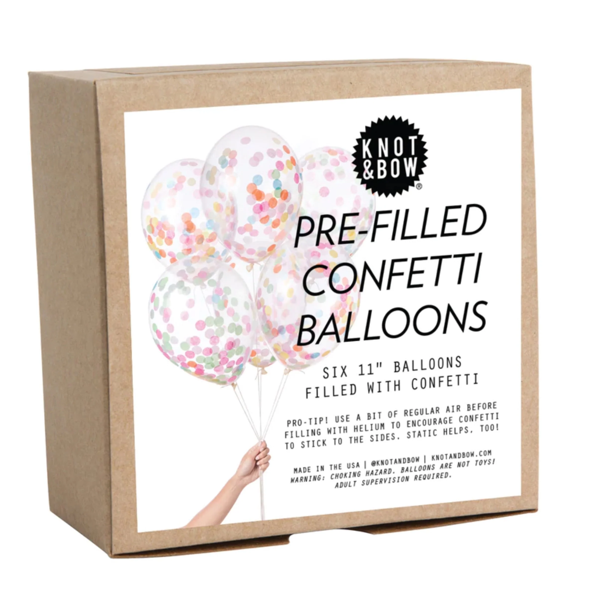 Tiny Pre-Filled Confetti Balloons (Rainbow) - Image 2