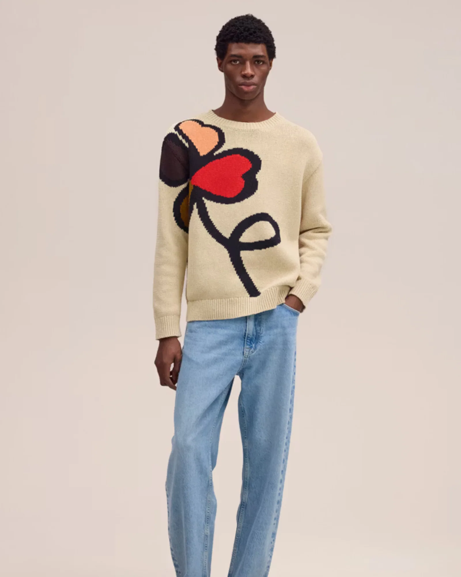 Todd 60029 Intarsia Sweater (Ecru) - Image 5