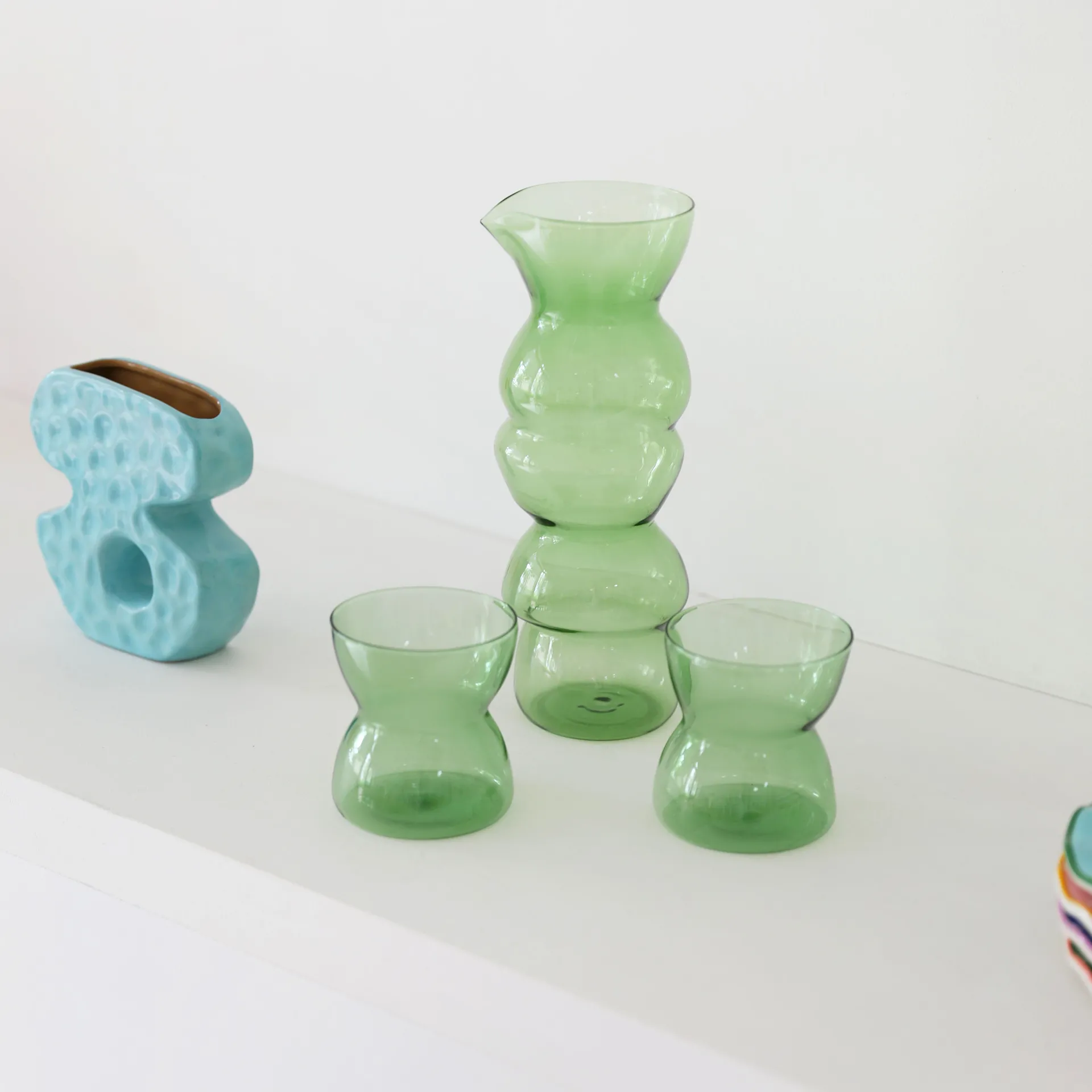 Totem Glasses | Set of 2 (Green) - Image 2