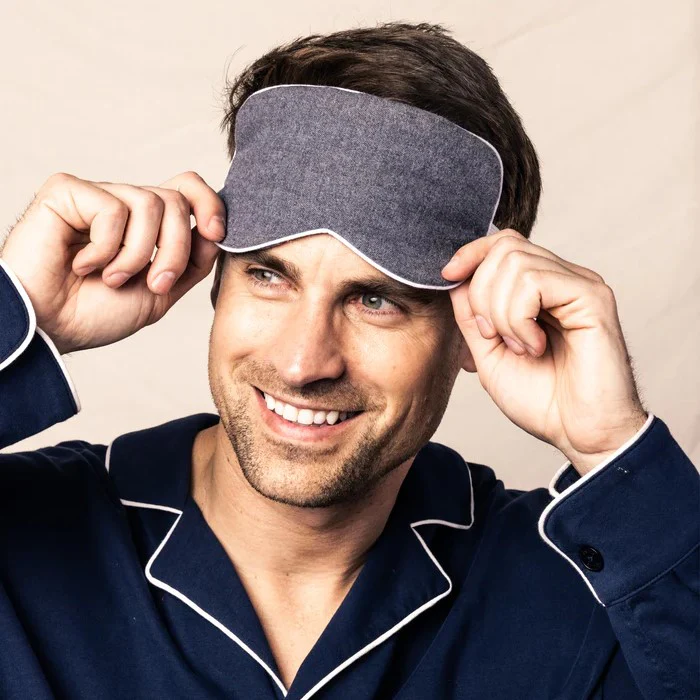 Grey Flannel Traditional Sleep Mask - Image 2