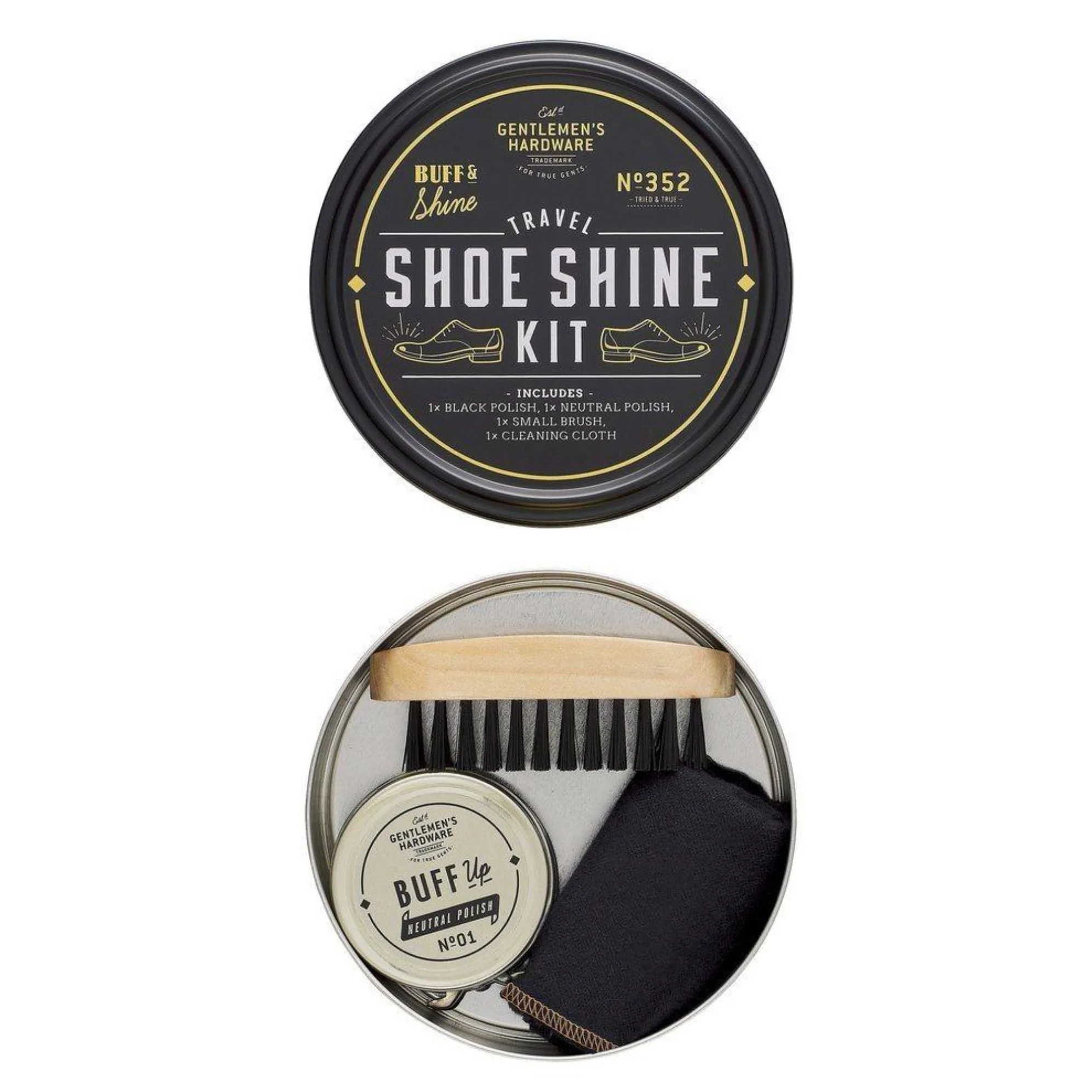 Travel Shoe Shine Tin
