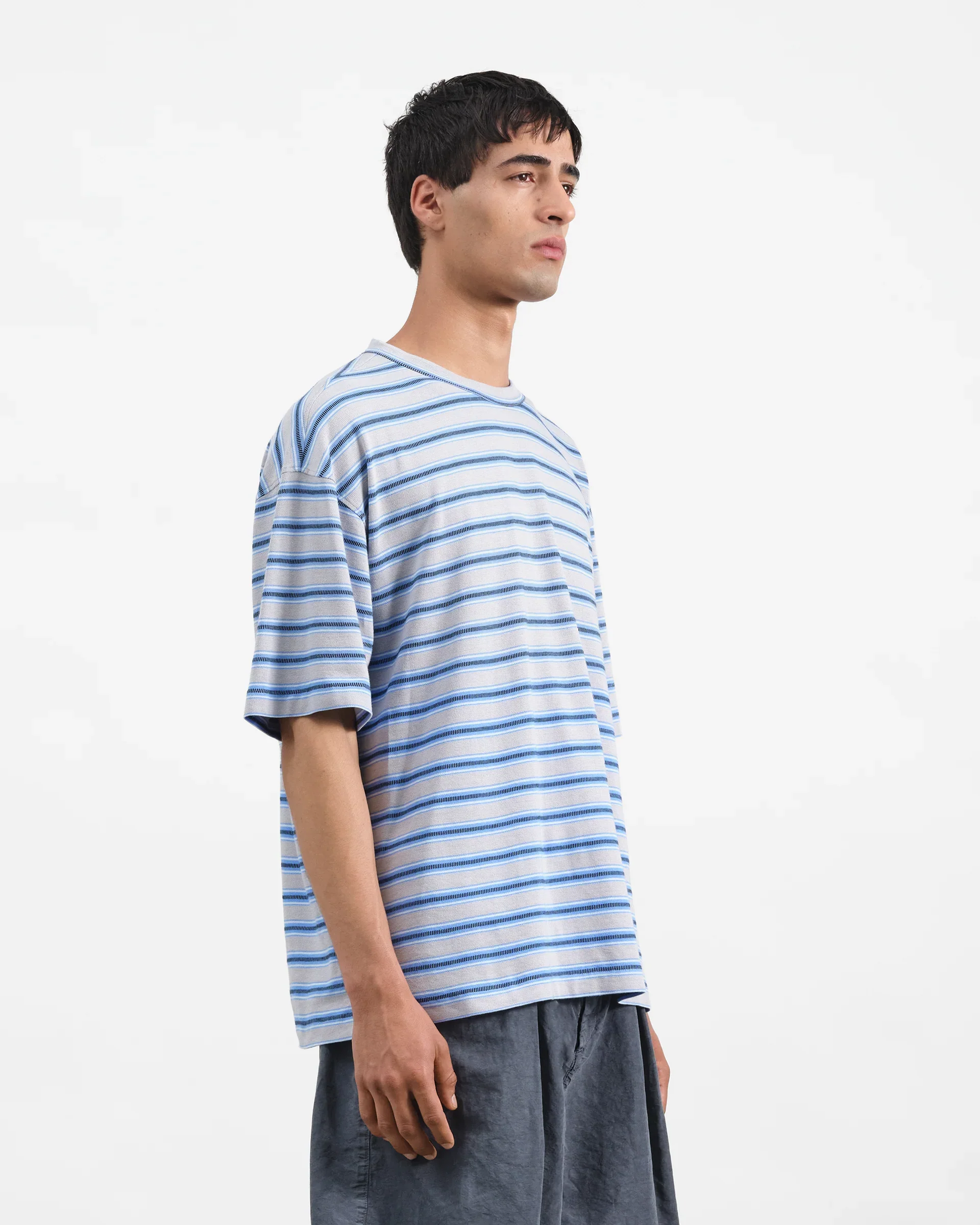 Triple Rapport Stripe T-Shirt (Blue Multi) - Image 2