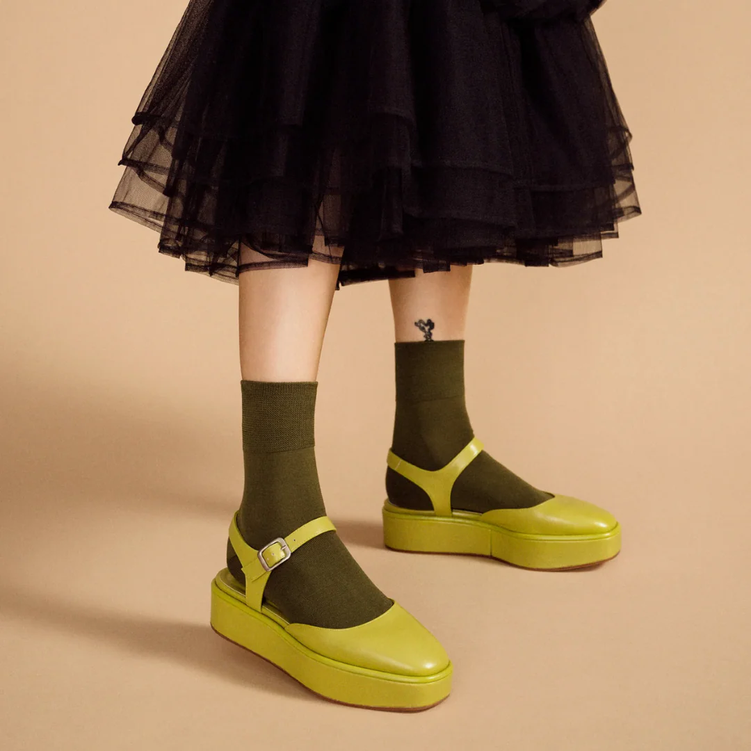 Trouser Crew Socks (Moss) - Image 3