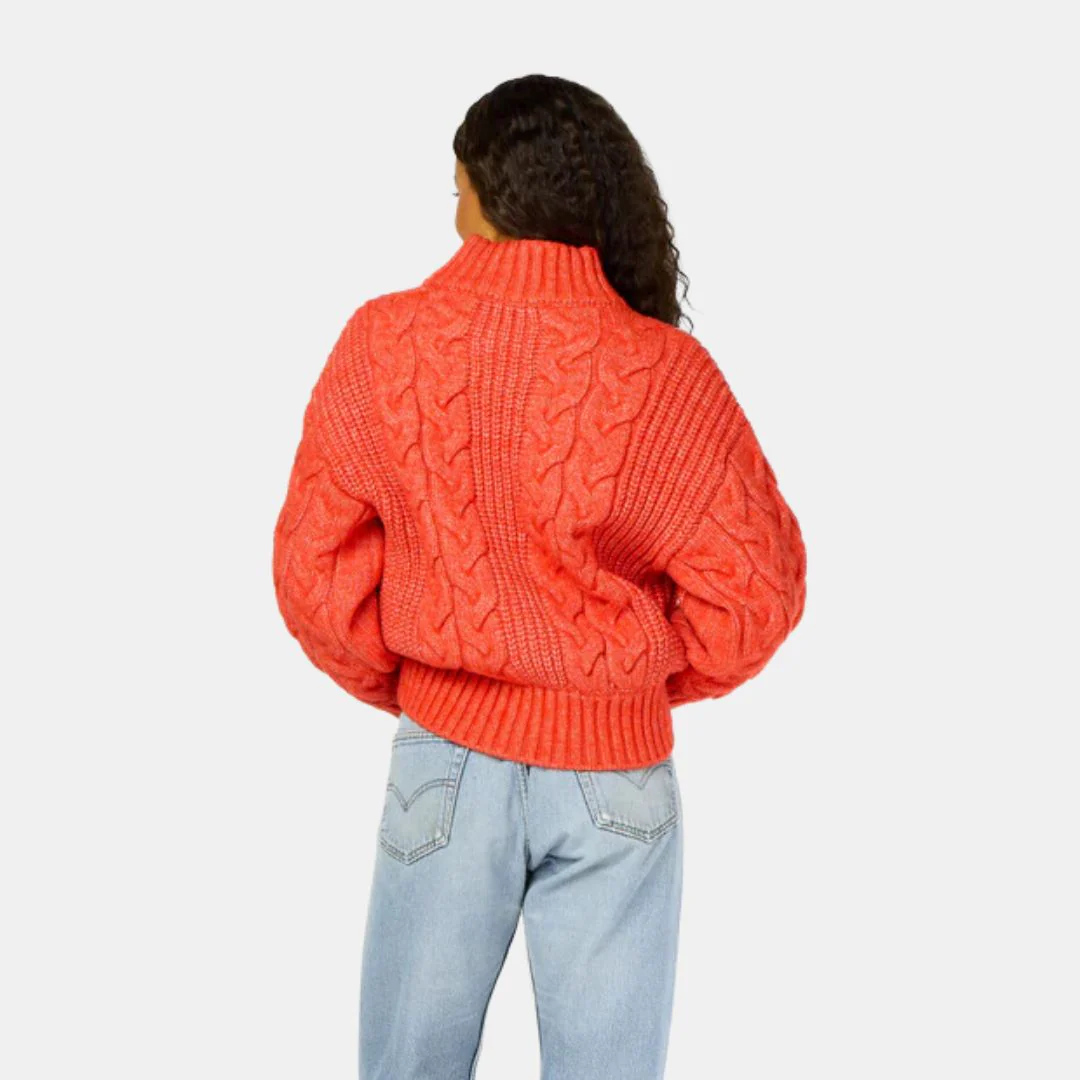 Troy Cable Sweater (Mars Orange) - Image 2