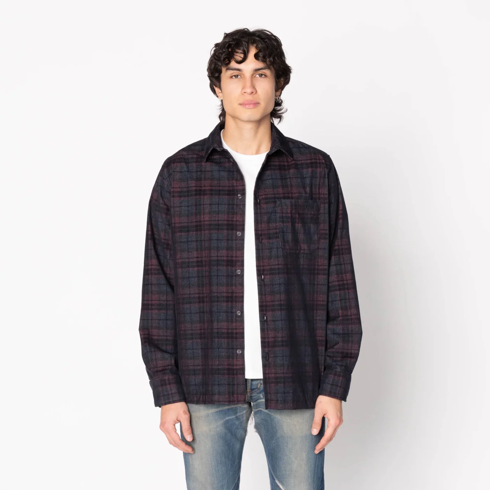 True Shirt Corduroy (Green + Eggplant)
