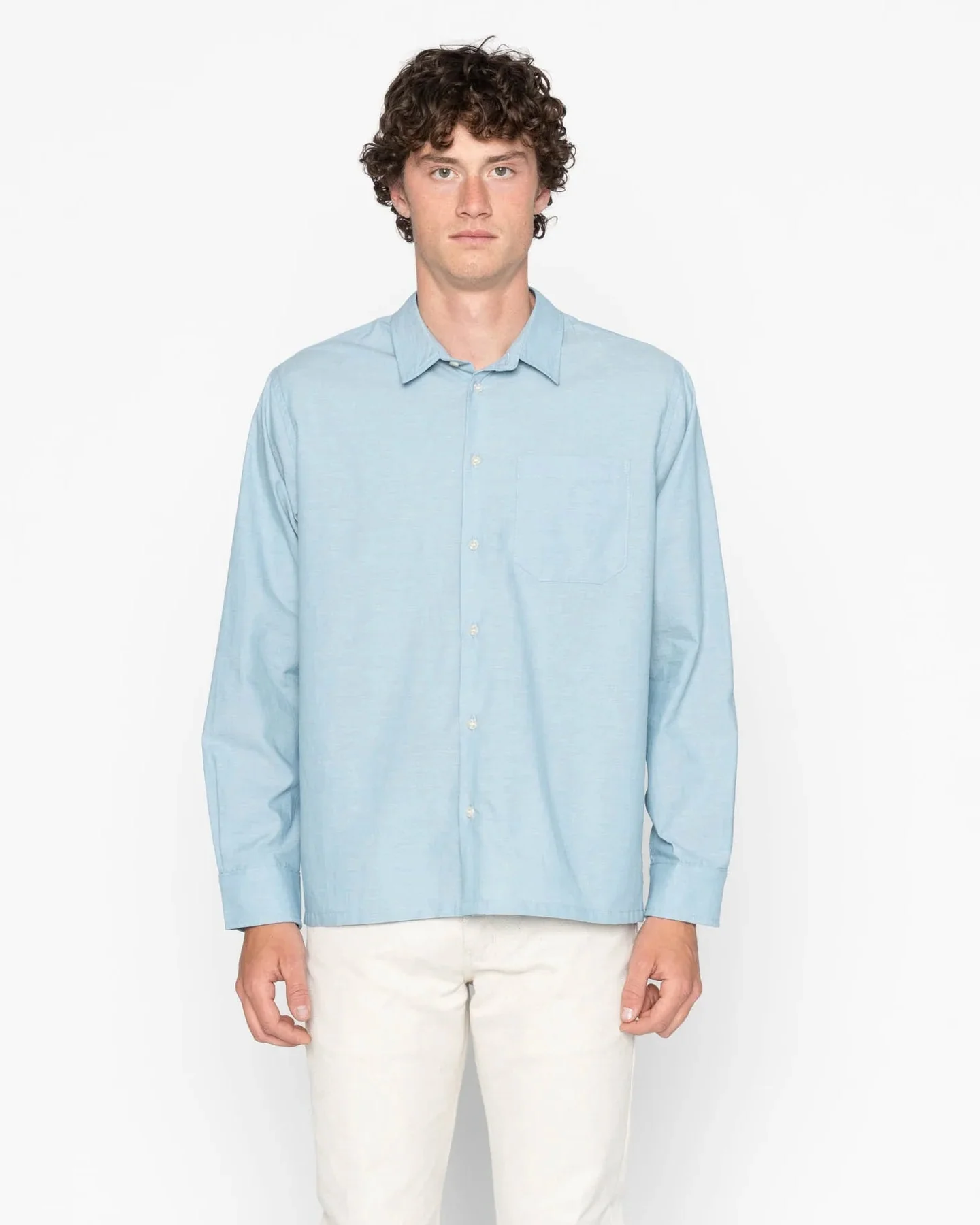 True Shirt (Selvedge Chambray Pale Blue)