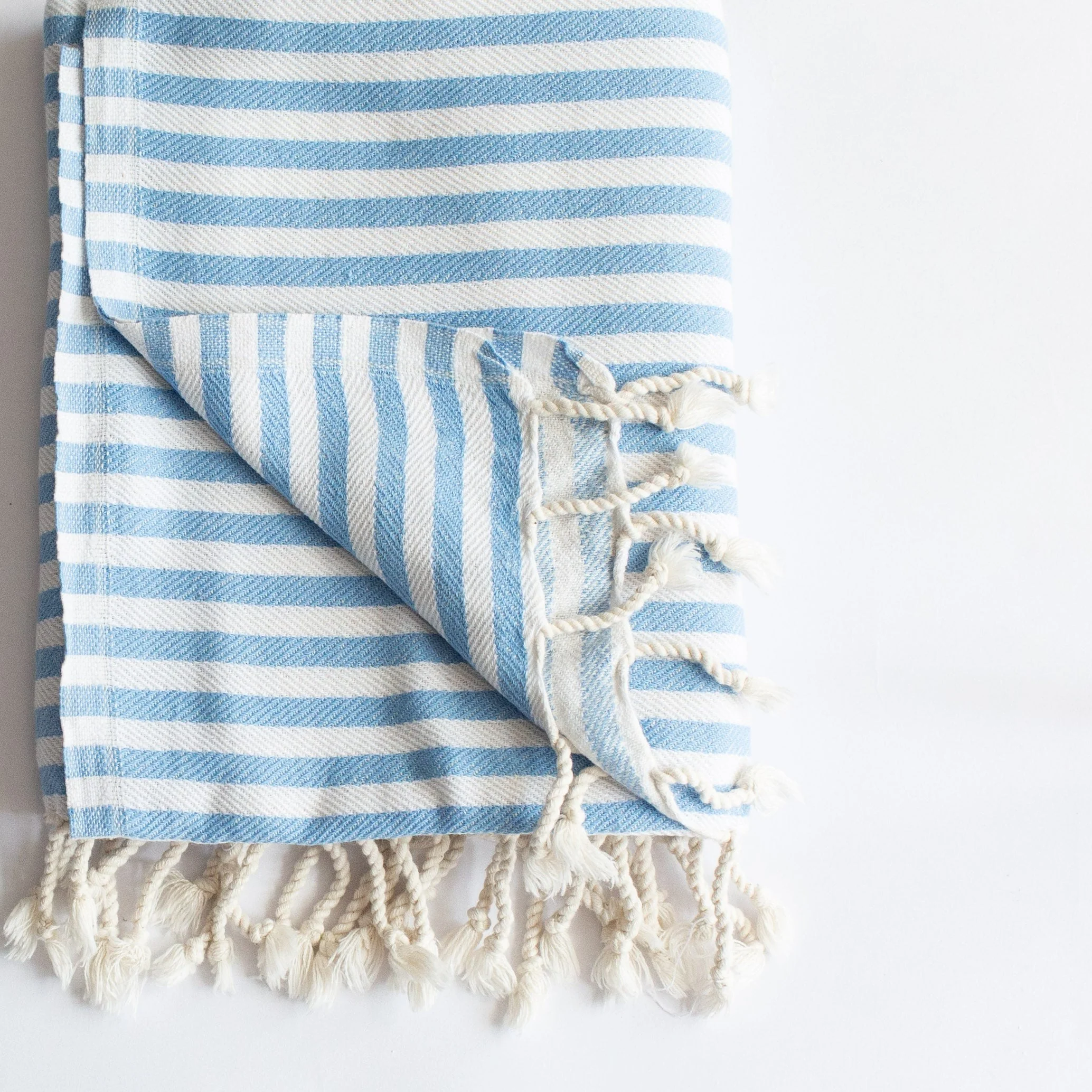 Turkish Towel (Bright Blue Stripe) - Image 3