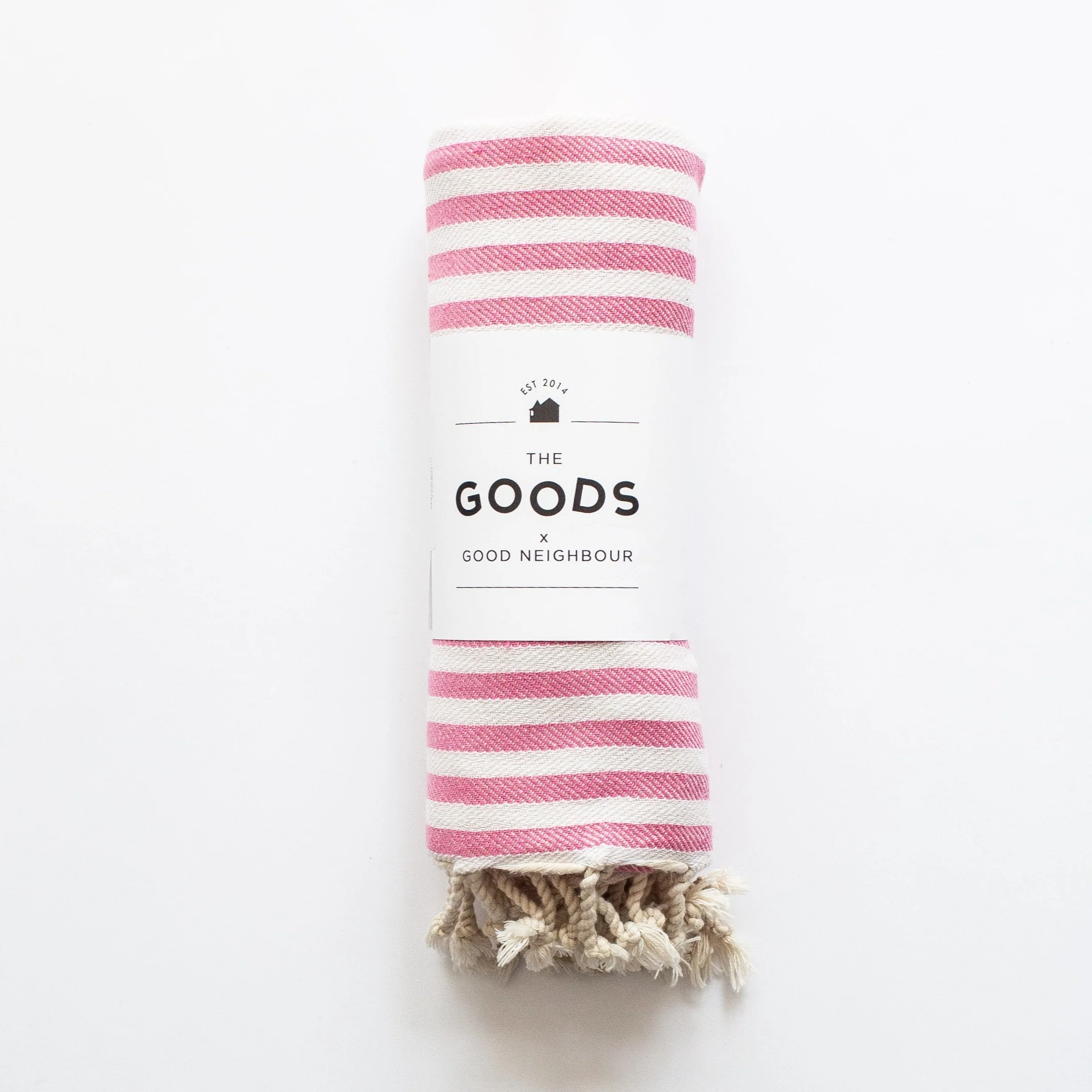 Turkish Towel (Bright Pink Stripe)