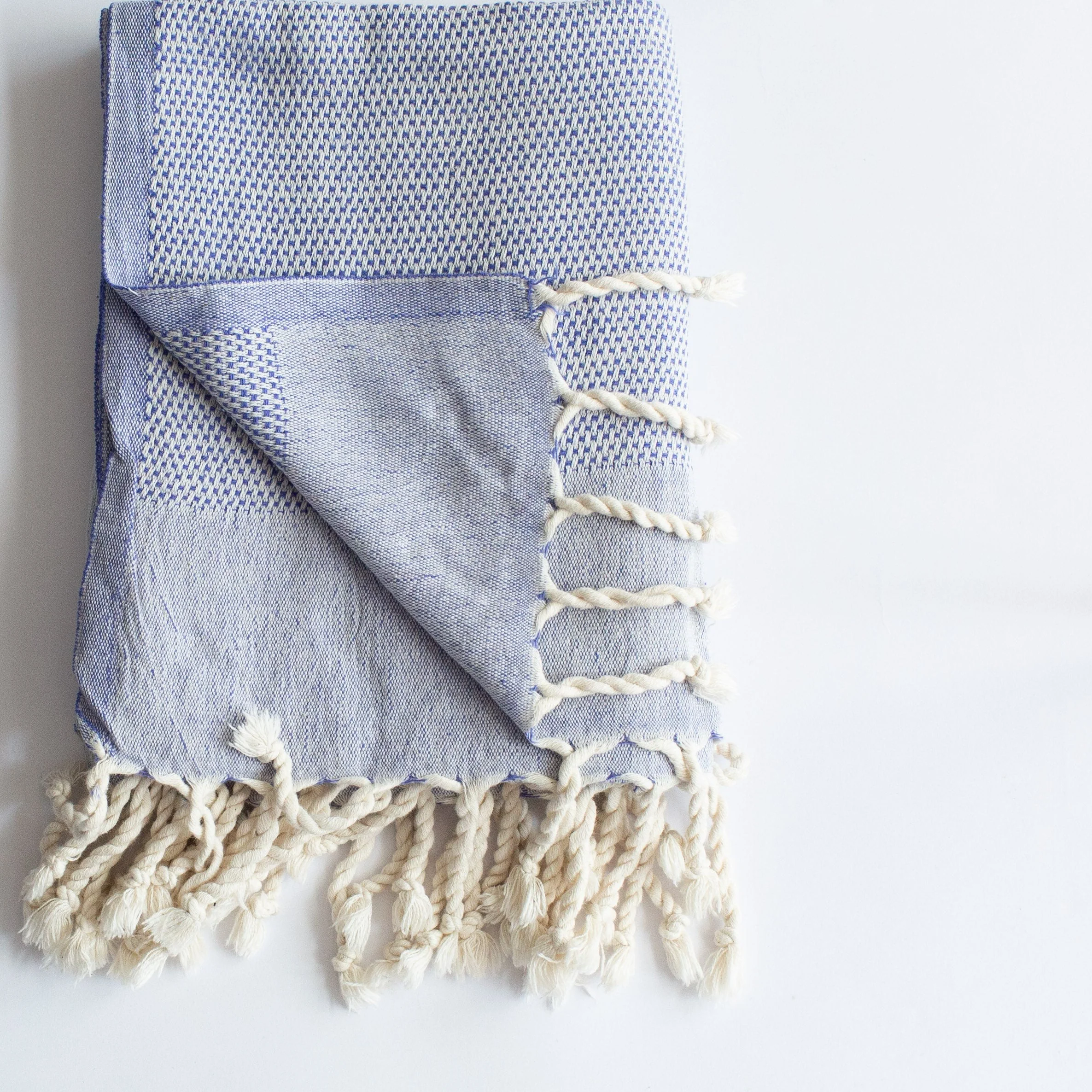 Turkish Towel (Honeycomb Blue) - Image 2