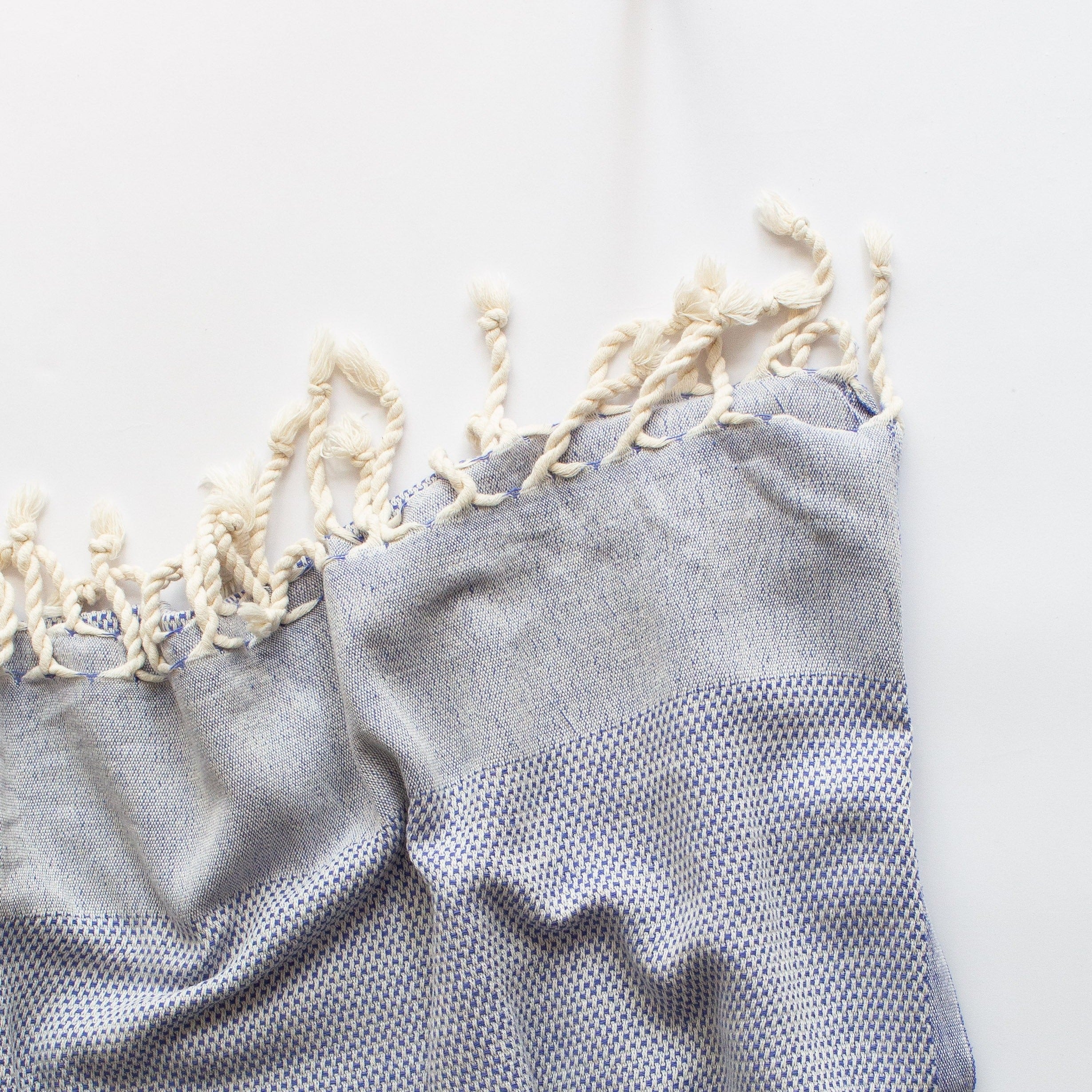 Turkish Towel (Honeycomb Blue) - Image 3