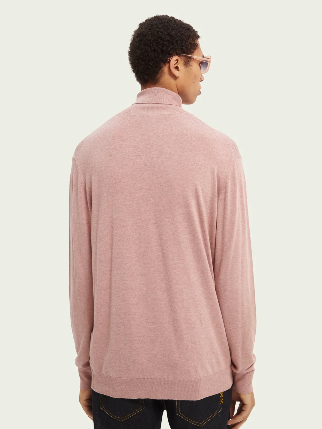 Turtleneck Pullover (Pink Cloud Melange) - Image 4