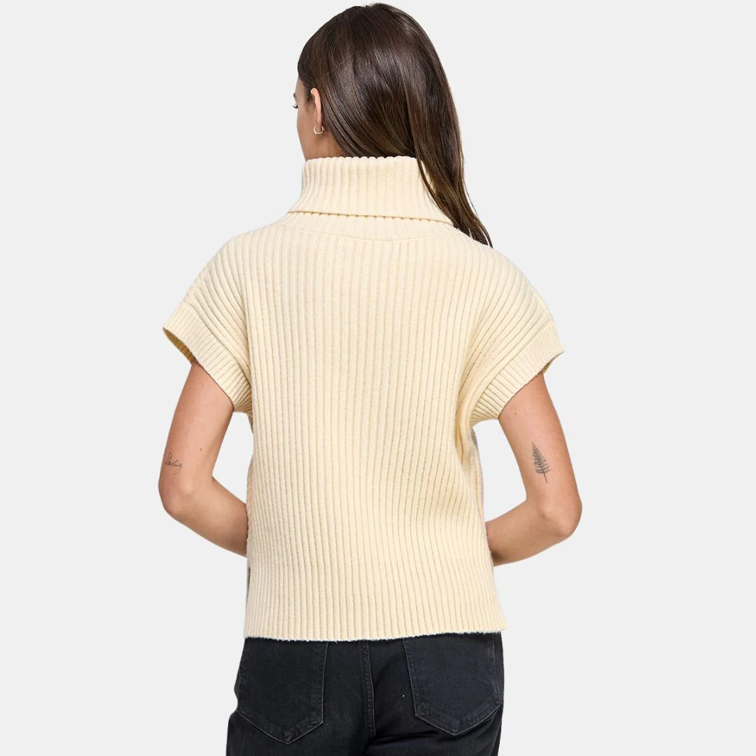 Turtleneck Sweater Vest (Cream) - Image 2