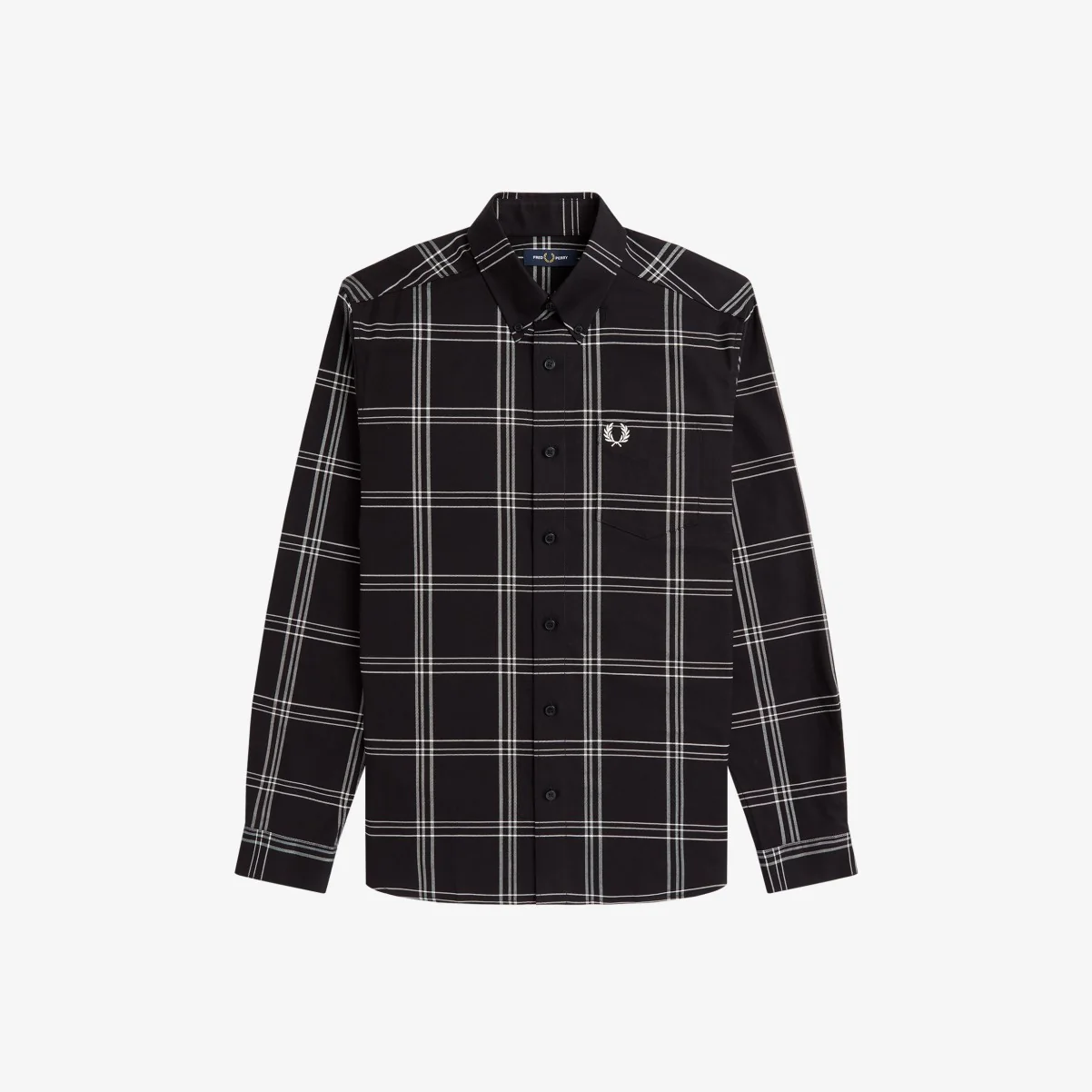 Twill Check Shirt (Black)