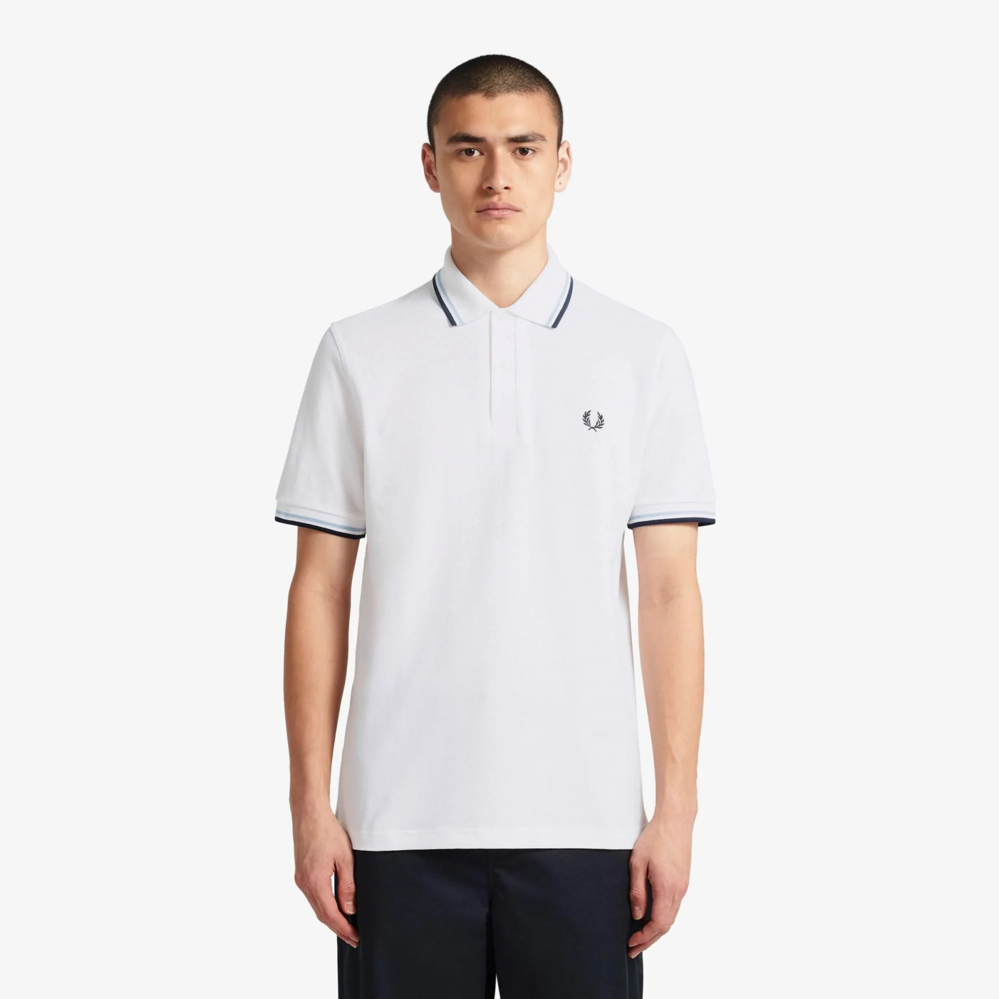 Twin Tipped Shirt (White + Blue)