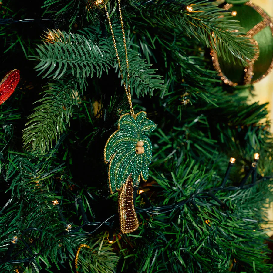 Under The Palm Tree Beaded Ornament - Image 2