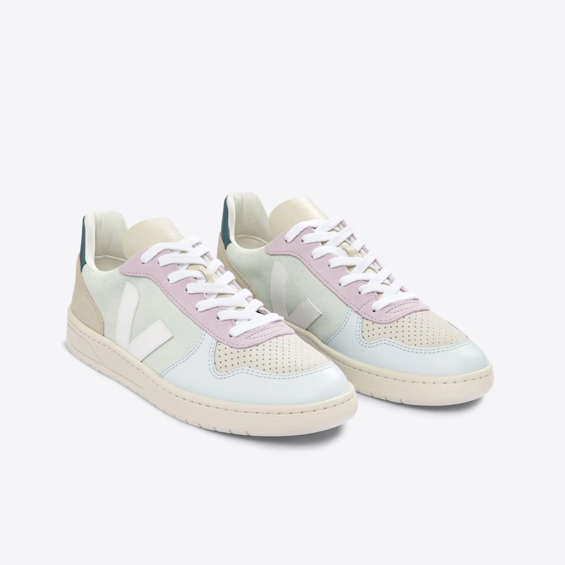 V-10 Suede Sneaker (Jade White Multico) - Image 2