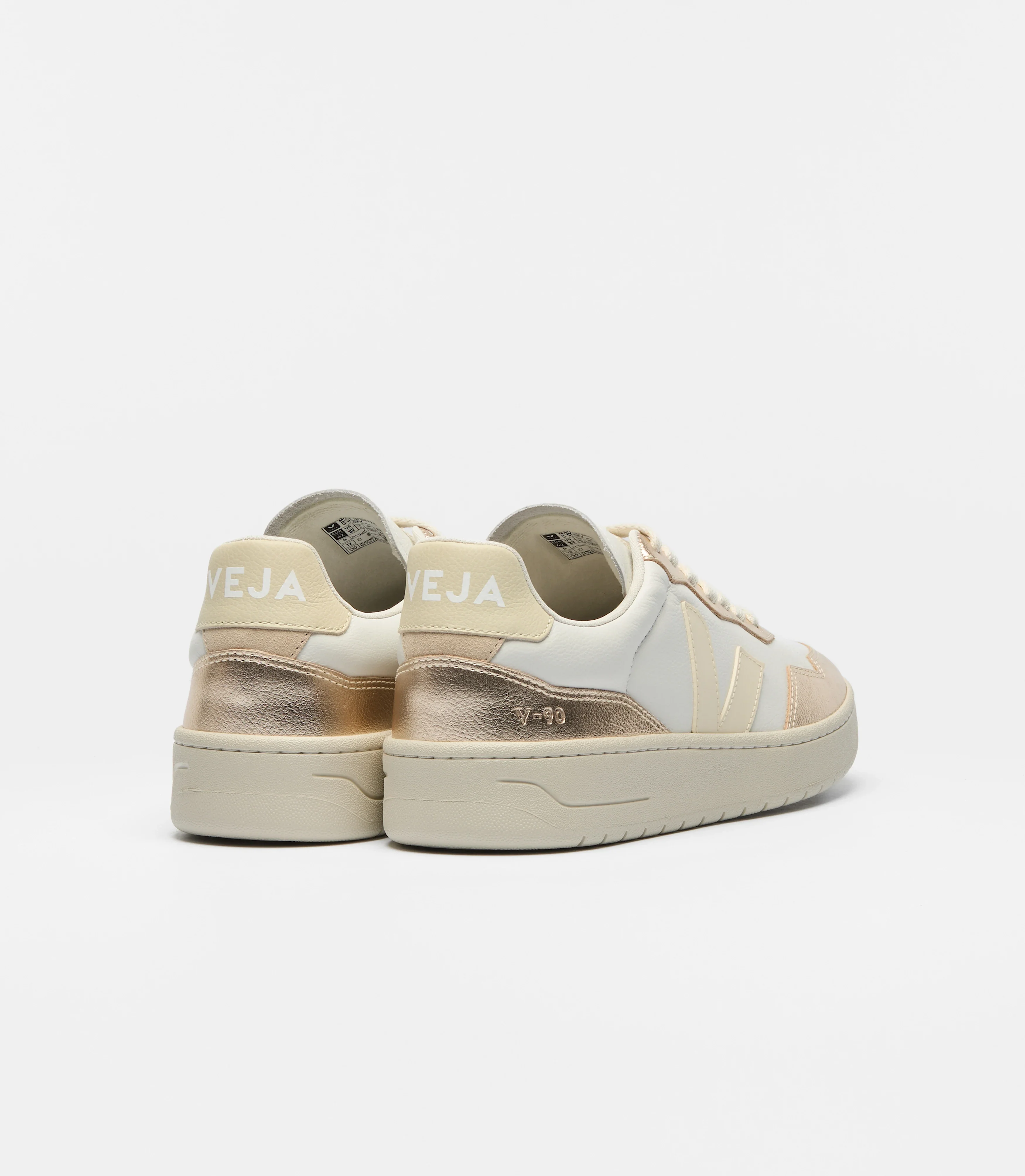 V-90 Leather Sneaker (White + Calcaire Platine) - Image 3