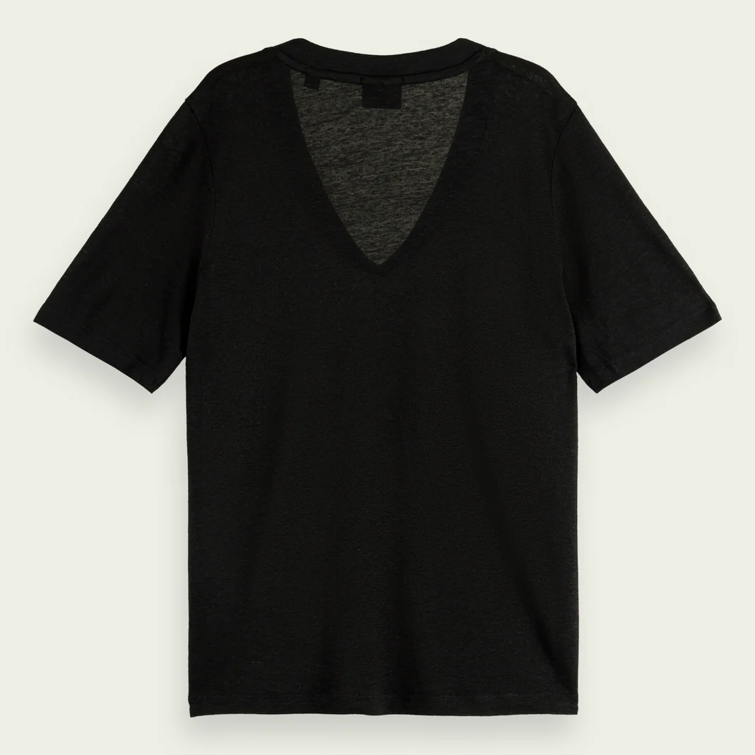 V-Neck T-Shirt (Black) - Image 4
