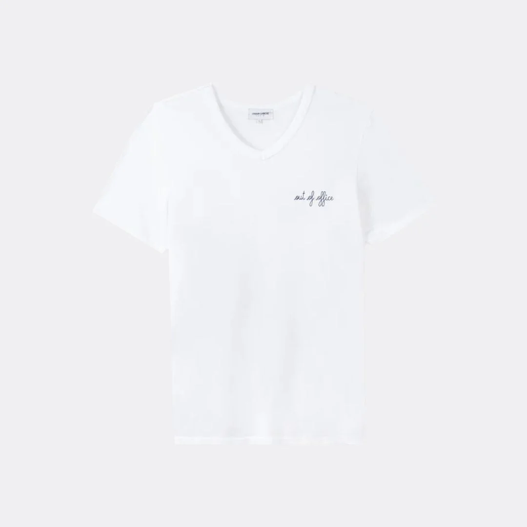 "Out of Office" Aboukir T-Shirt (White)