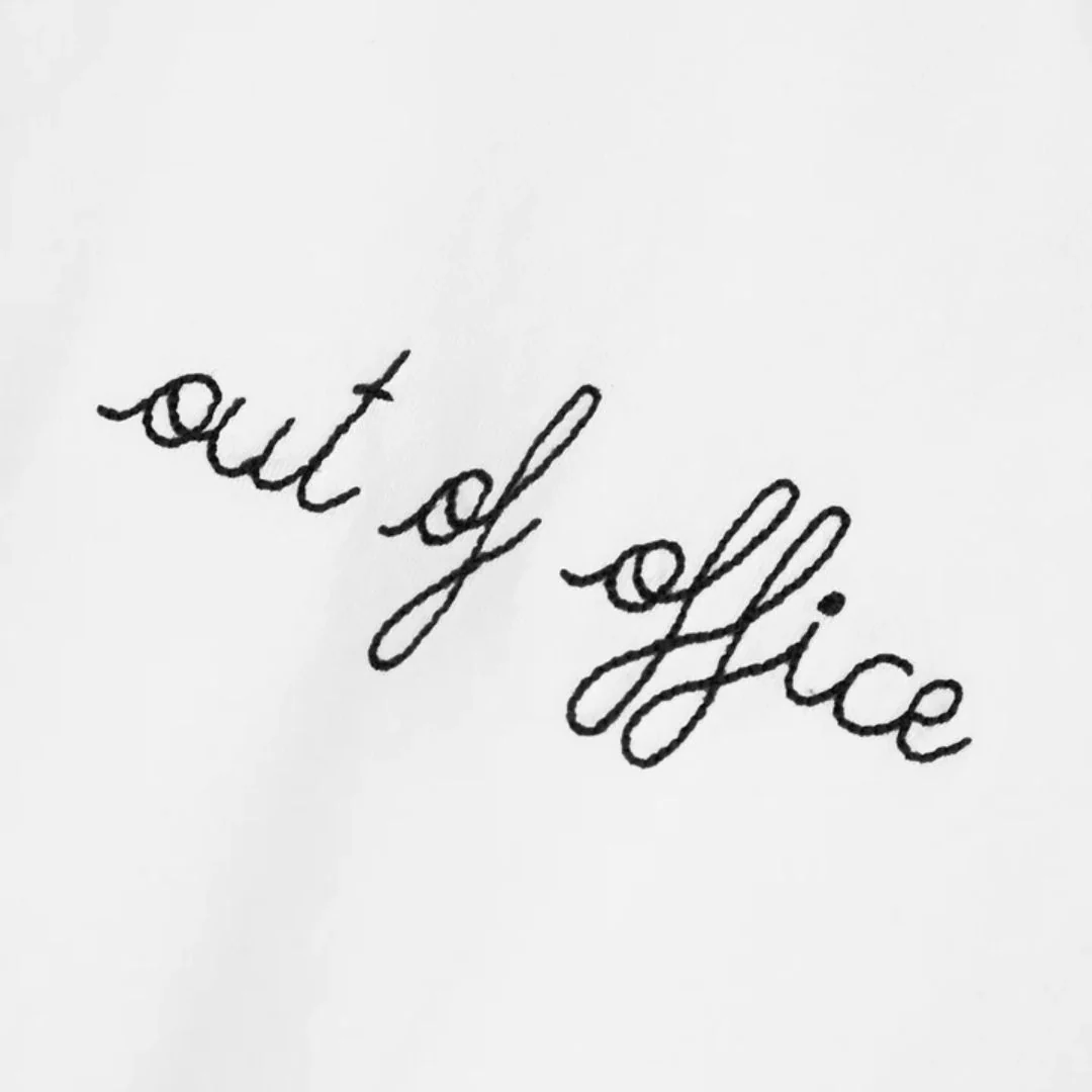 "Out of Office" Aboukir T-Shirt (White) - Image 2