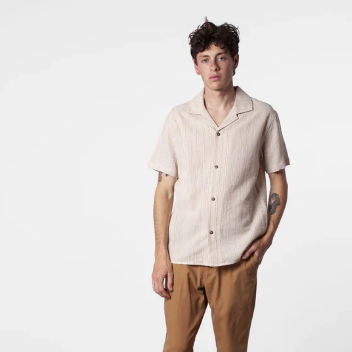 Vacation Stripe SS Shirt (Natural) - Image 3