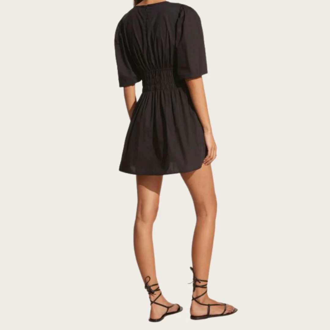Valledoria Mini Dress (Black) - Image 3