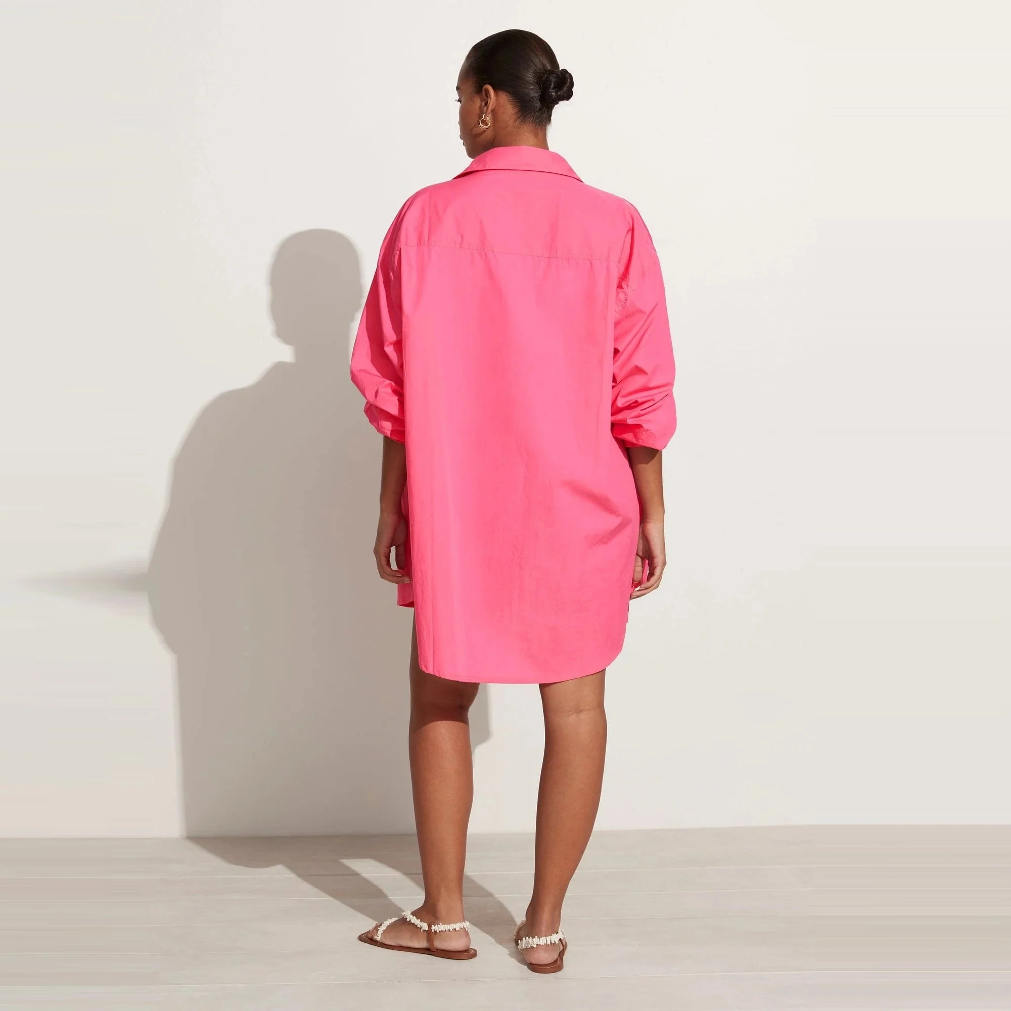 Vega Shirt Dress (Hot Pink) - Image 3