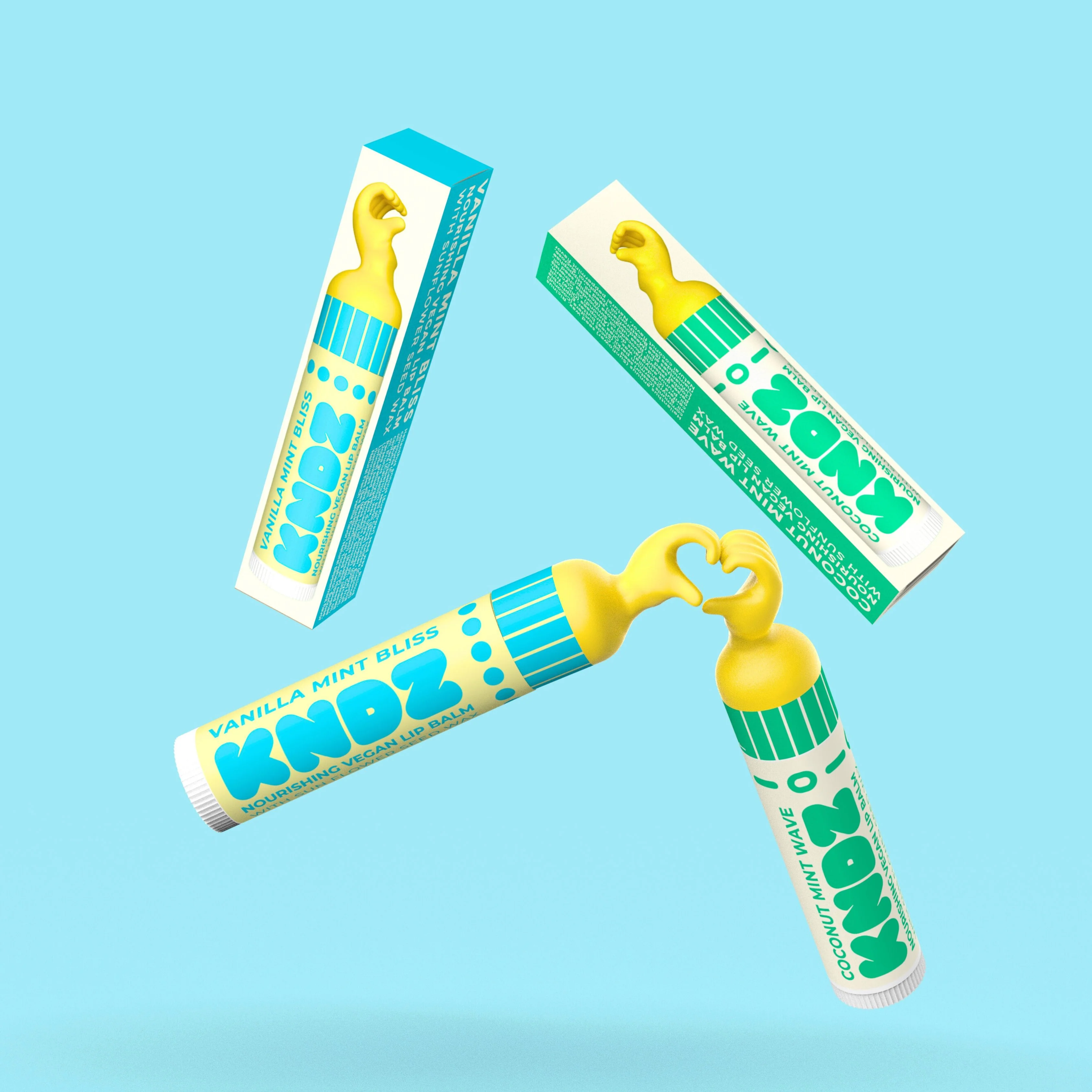 Love Vegan Lip Balm | Set of 2 (Vanilla Mint Bliss + Coconut Mint Wave)