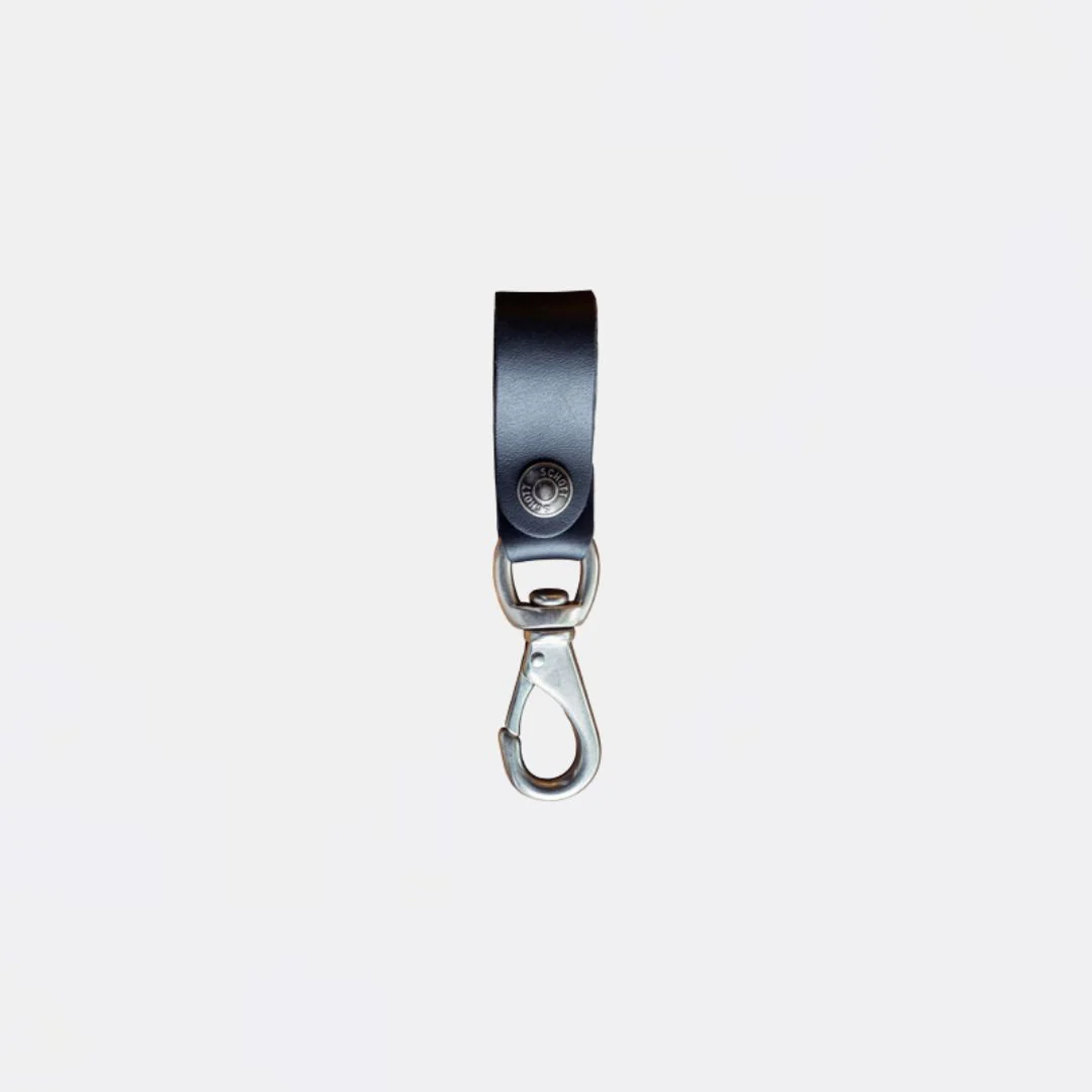 Vegetable Tanned Steerhide Keychain With Schott Logo - Image 2