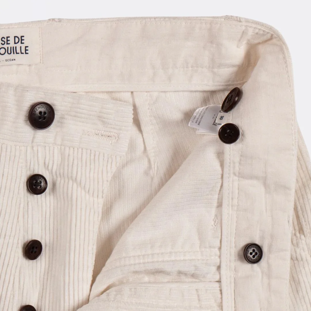 Velvet Fatigue Pants (Beige) - Image 3