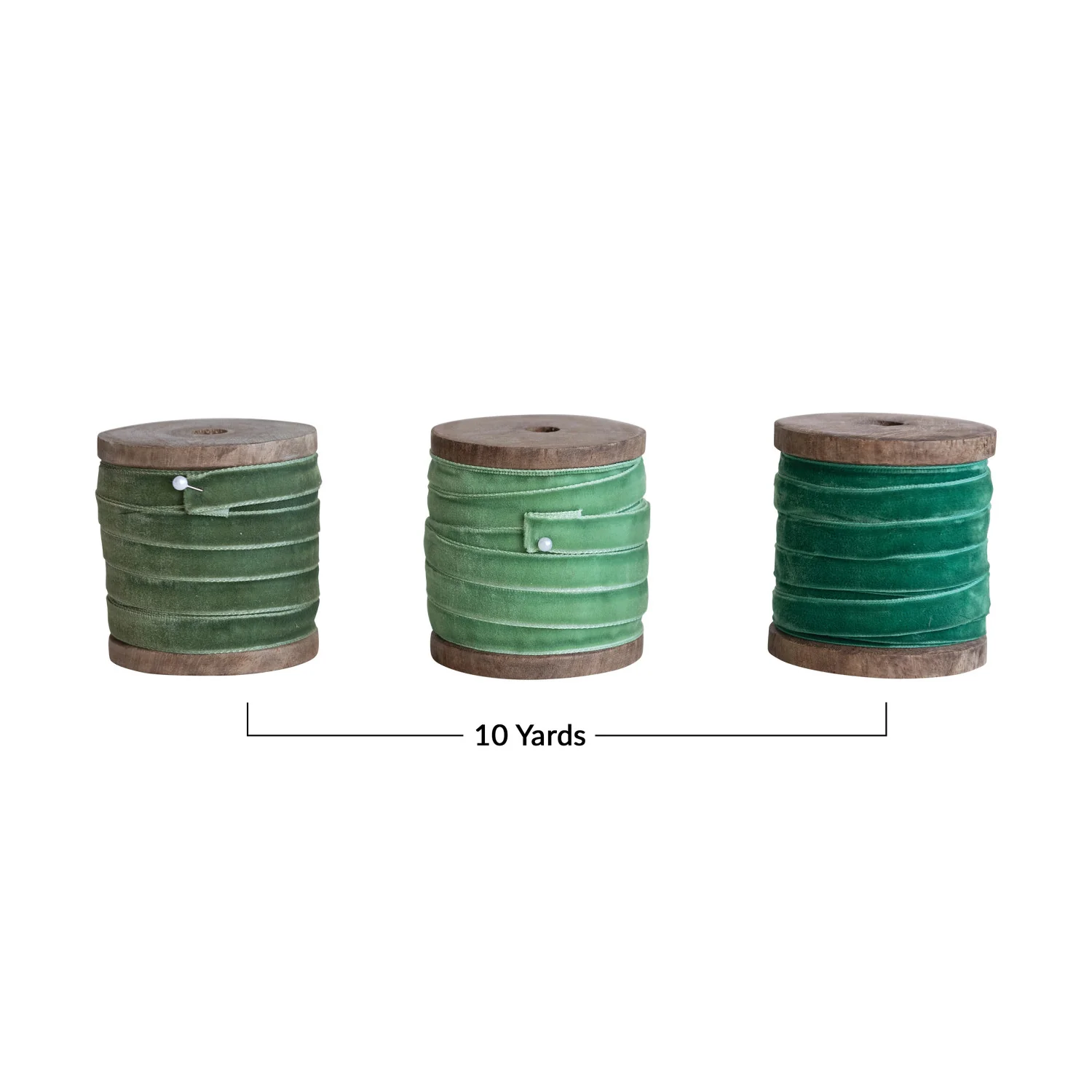 Velvet Ribbon on Wood Spool (10 yards) - Image 2