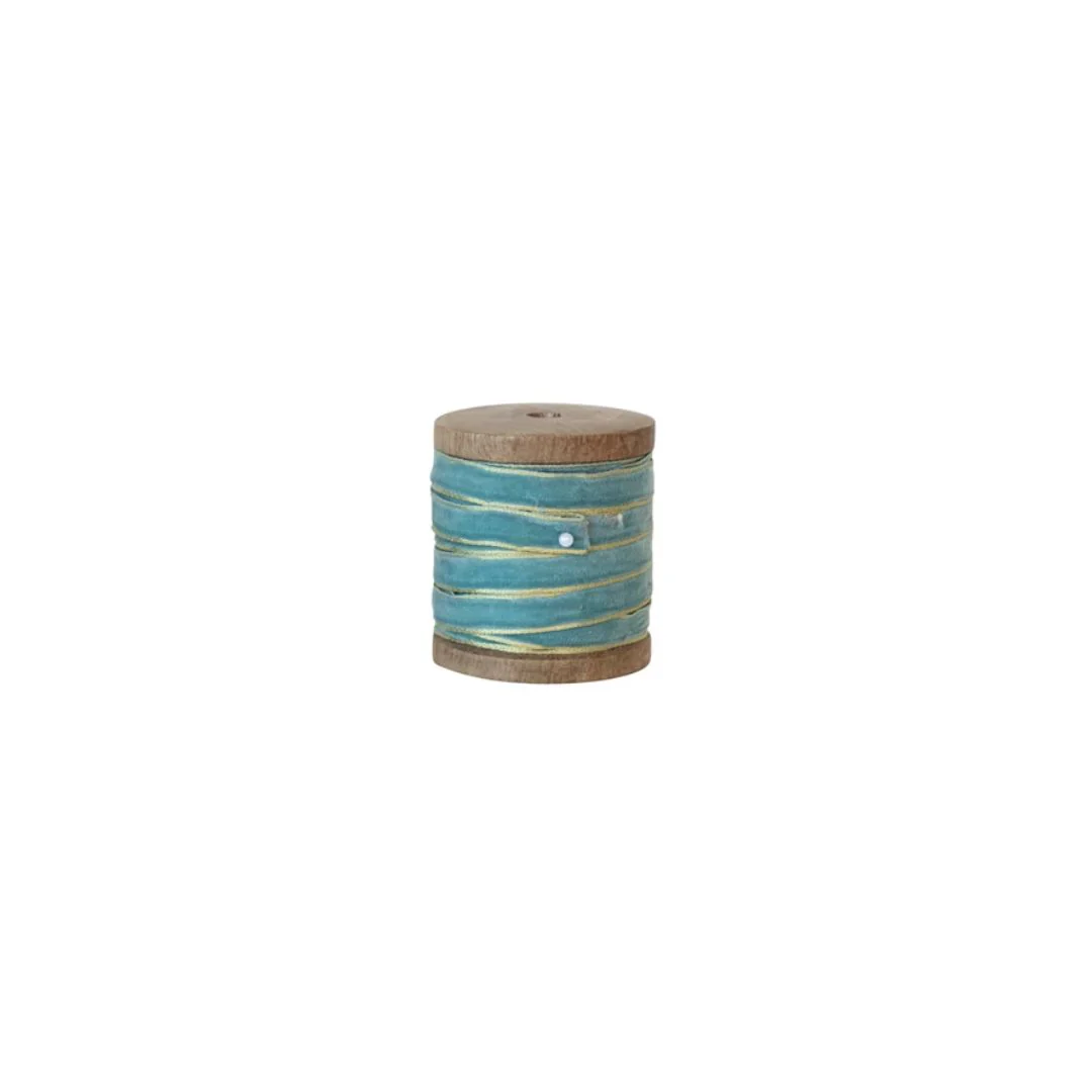 Velvet Ribbon on Wood Spool - Image 2