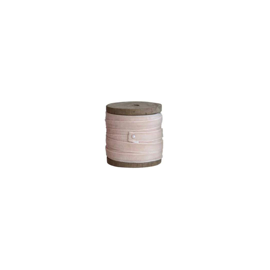 Velvet Ribbon on Wood Spool - Image 5