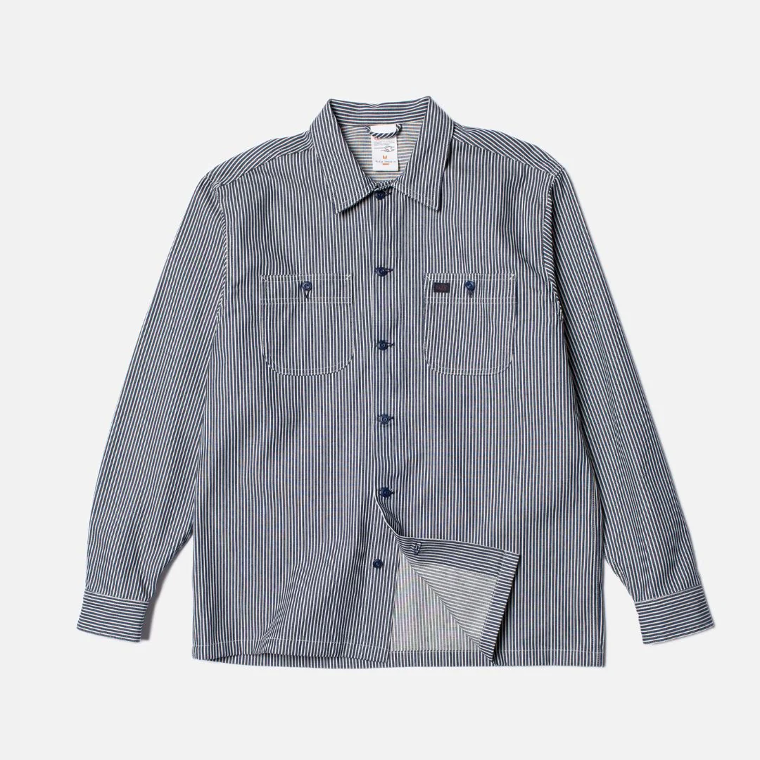 Vincent Hickory Stripe Shirt (Denim) - Image 3