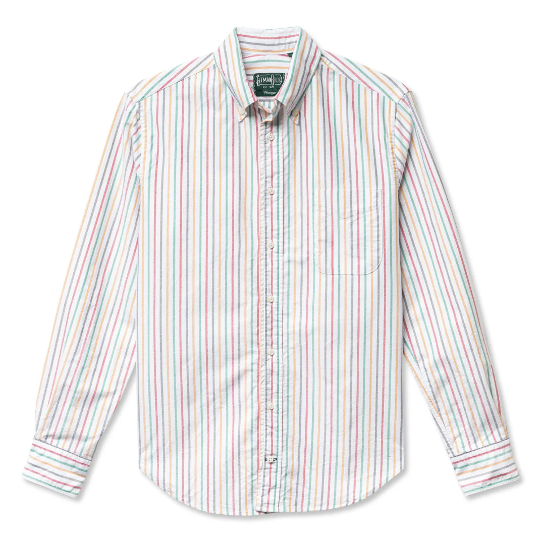 Vintage 3" Stripe Cotton Shirt (Multi)