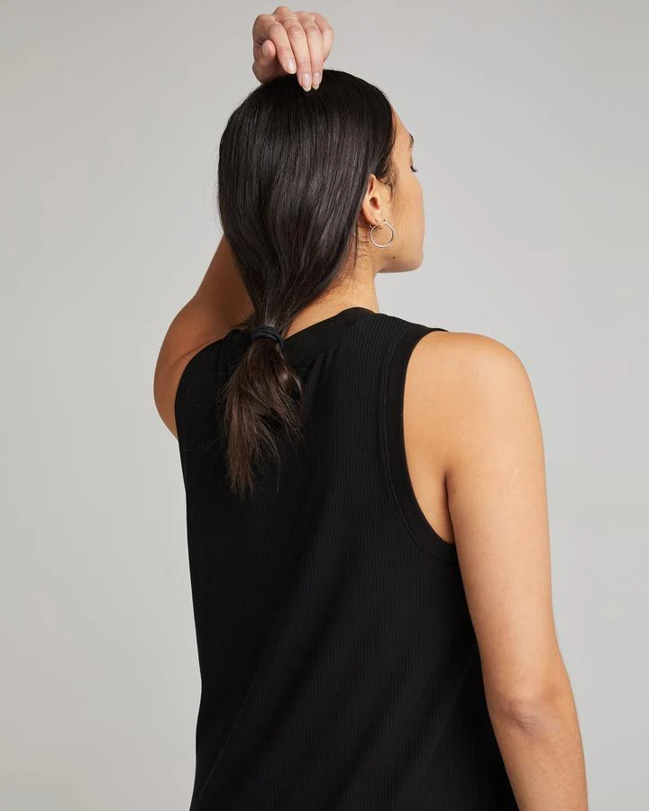 Vintage Rib Column Dress (Black) - Image 3