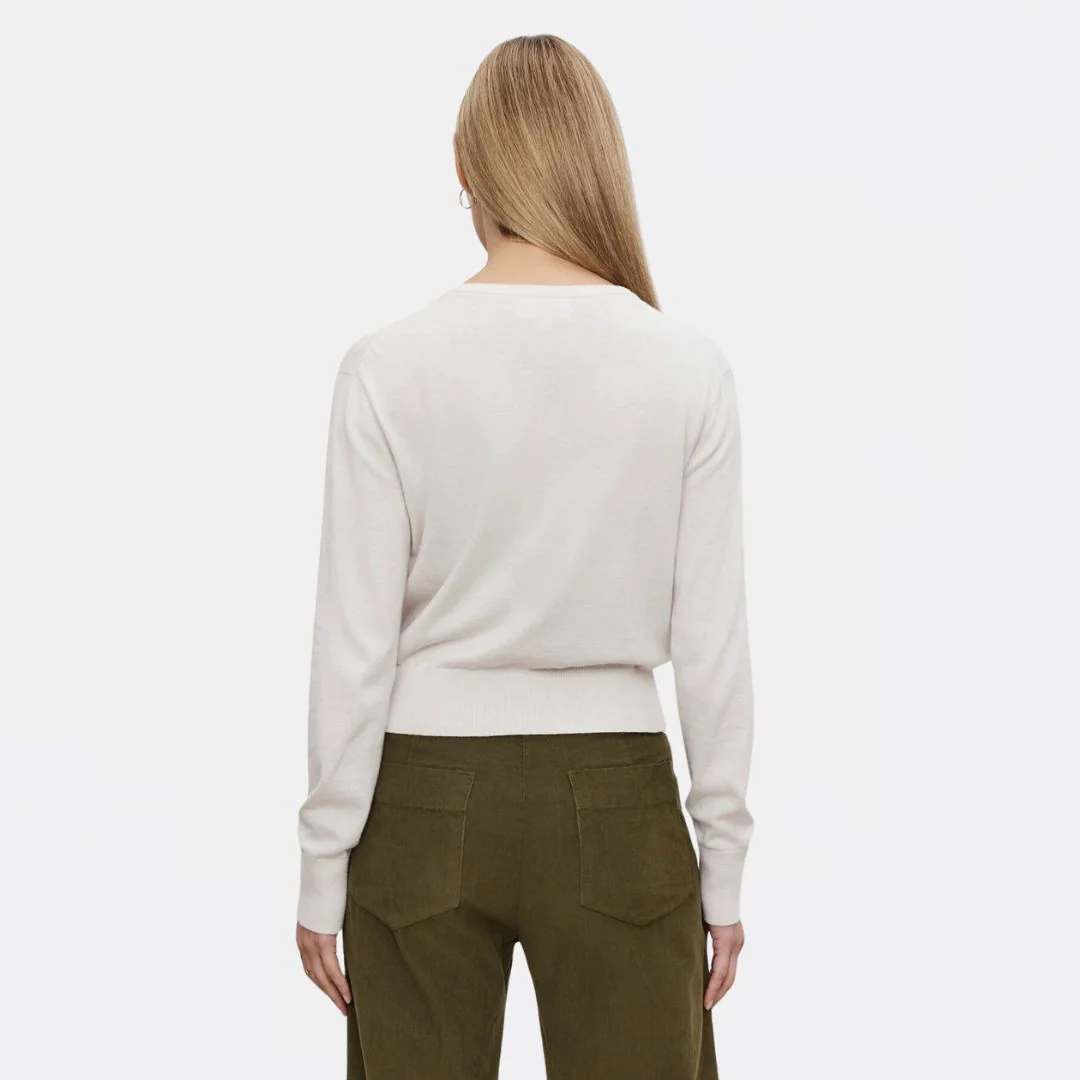Violette Lux Cotton Cashmere Cardigan (Chalk) - Image 2
