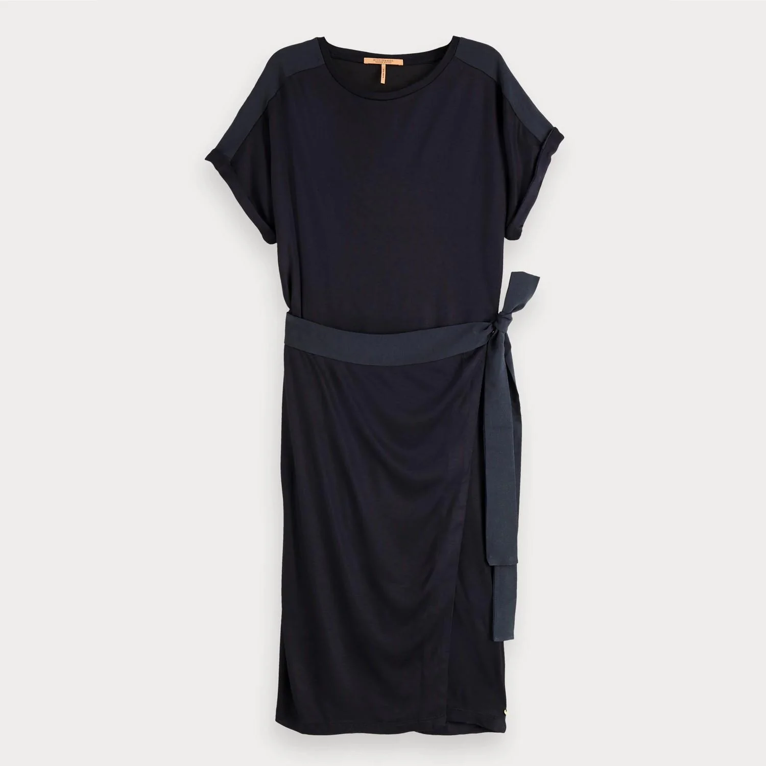 Viscose Wrap Dress (Black) - Image 5