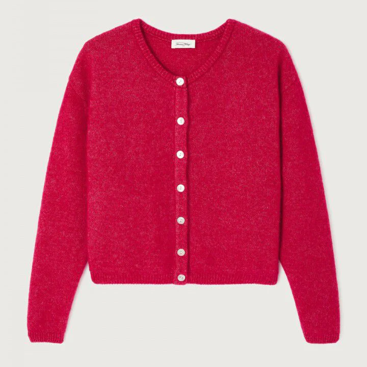 Vitow Knit Cardigan (Magenta Melange) - Image 2