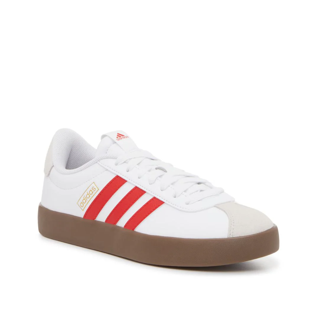 VL Court 3.0 Shoes (Future White + Red + Gum) - Image 3