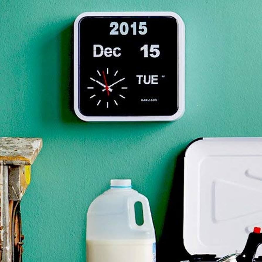 Wall Clock Mini Flip (White) - Image 2