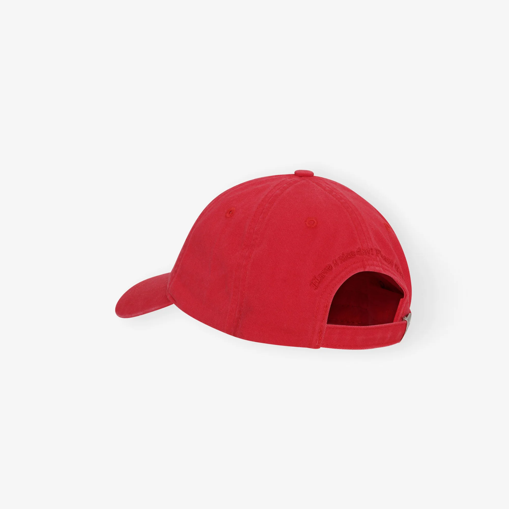 Washed Cotton Canvas Cap (Fiery Red) - Image 2